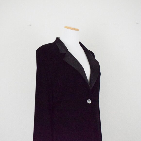Vintage Black Polyester Lapel Jacket by TTC The Travel Collection‎ Size Medium - Picture 4 of 10